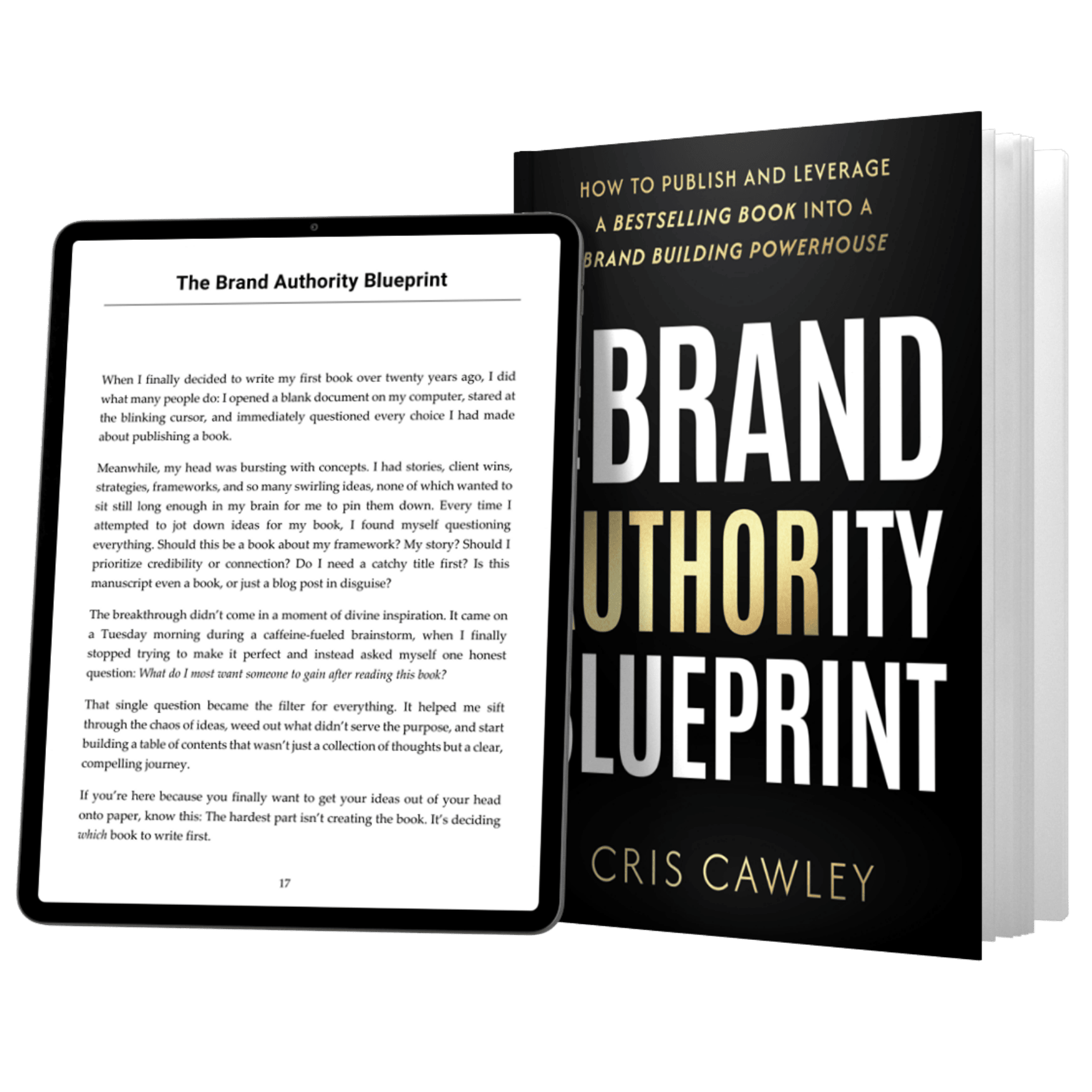 The Brand Authority Blueprint book by Cris Cawley
